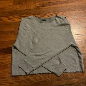 Grey Cropped Crewneck